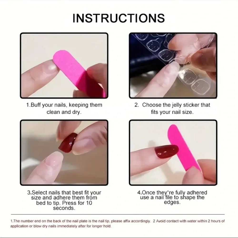 DYI Red NWT Press on Nails - Picture 3 of 5